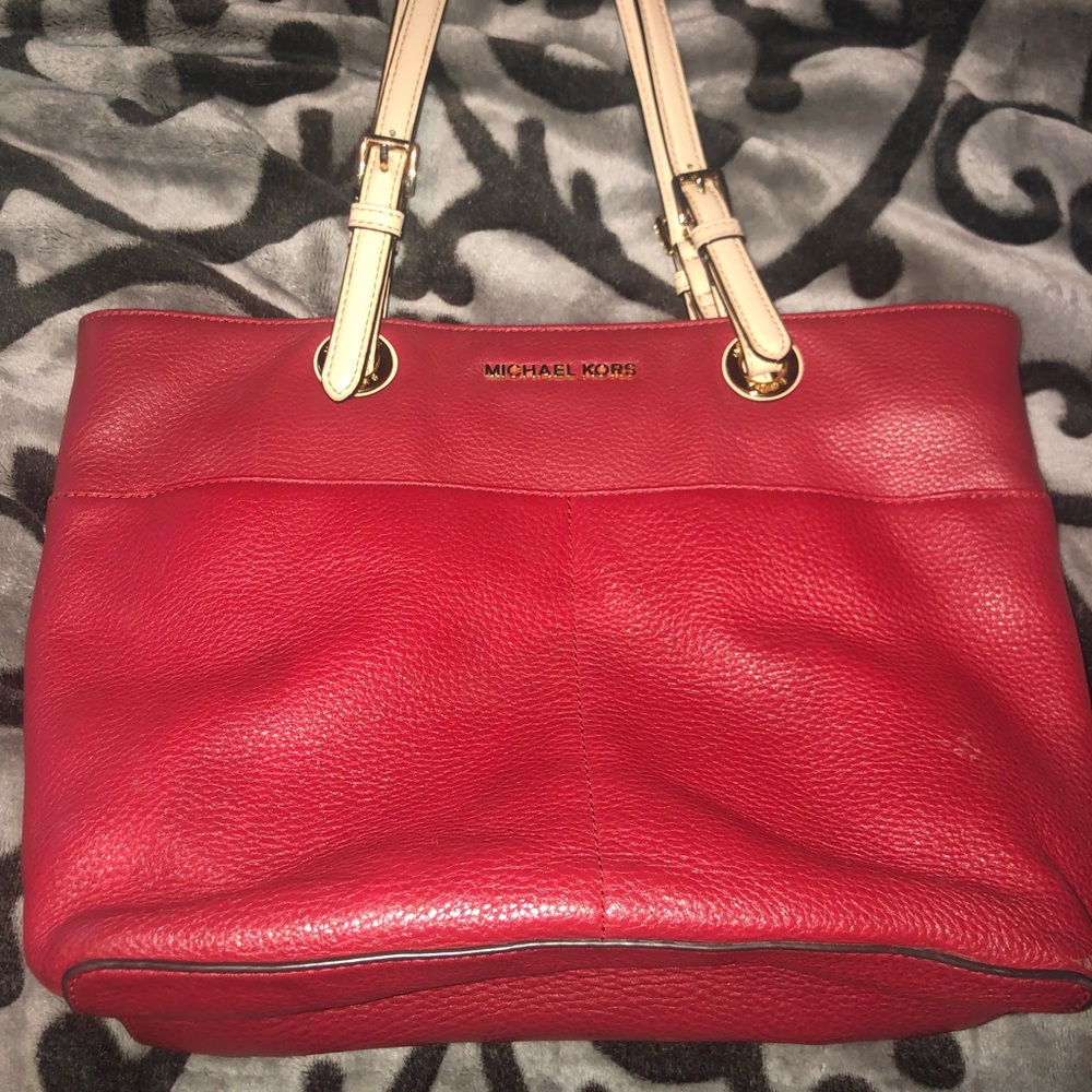 Michael Kors Tote red bag and wallet